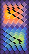 YVARAL Structure cubique polychrome, 1974