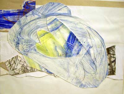 RUDOLF DENK, o.T., 1989, 22,7 x 30,0 cm, Mischtechnik und Collage