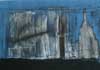 CARMEN GUI, City 2007, acrylic, oil and grease crayon on auf x-ray film, 17,9 cm x 24 cm, C.G. 2007